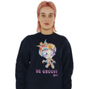 Cotton Jersey Women's Sweatshirt Peace & Flowers